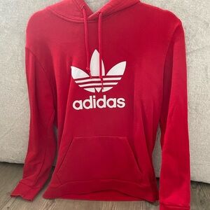 Adidas Men's Red Hoodie Sweater